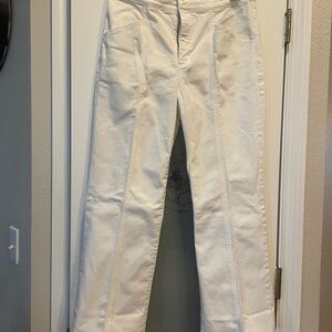 INC International Concepts Cream Flare Jeans